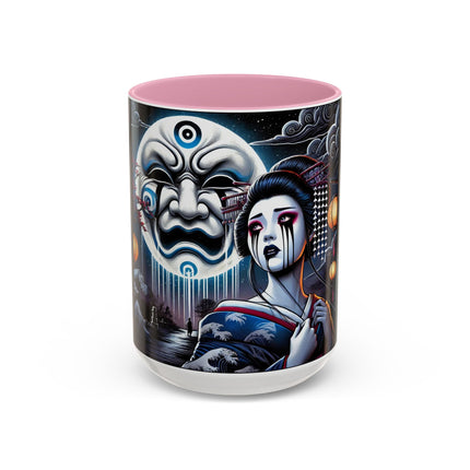 Geisha’s Black Ink Tears Colorful Mugs (11oz, 15oz)