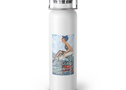 Playful Waves and Fashion Follies Copper Vacuum Insulated Bottle, 22oz