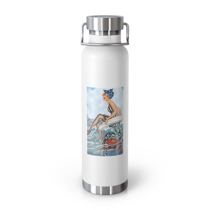Playful Waves and Fashion Follies Copper Vacuum Insulated Bottle, 22oz