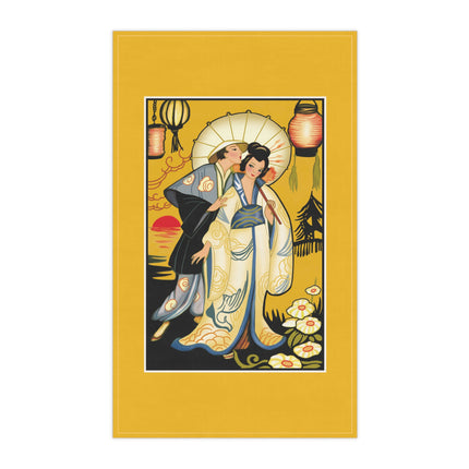 Golden Embrace Kitchen Towel
