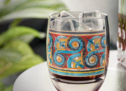 Reproduction of S-Spiral Frieze by Emile Gilliéron Whiskey Glass