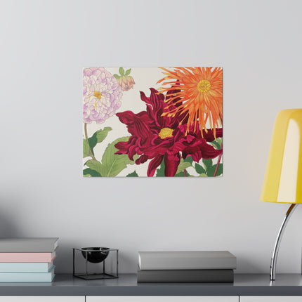 Radiant Dahlias by Tanigami Kônan – Japanese Botanical Splendor