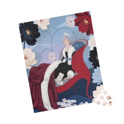 🌺✨ The Lady Of The Starlit Enchanted Garden Puzzle – Art Deco Floral Fantasy