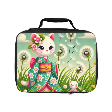 Geisha Kitten and the Dandelion Wish Lunch Bag – Gentle Wish & Quiet Wonder