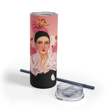 Pierrot & Fairies Dressed in Pink by Sofia Chiostri Skinny Matte Tumbler, 20oz