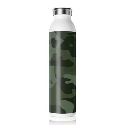 Classic Camouflage Print Slim Water Bottle
