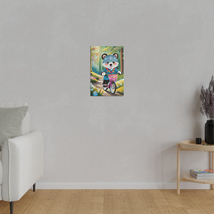 Furry Cyclist Matte Canvas, Stretched, 0.75"