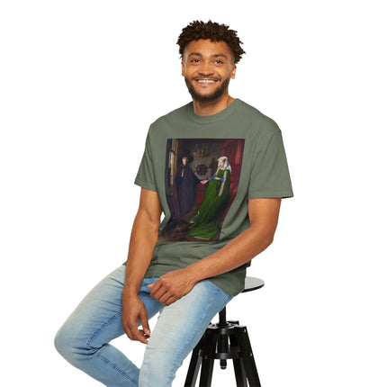 Arnolfini Portrait by Jan Van Eyck Unisex Garment-Dyed T-shirt