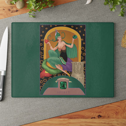 May & Emerald Zodiac Glass Cutting Board