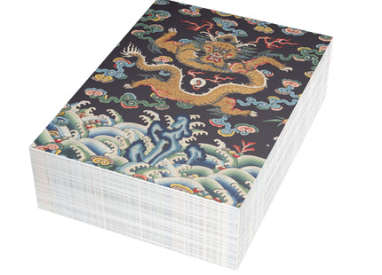 Rank Badge with Dragon with Deer Hooves Postcards (envelopes included) - Bundles of 10, 30, 50 Pieces