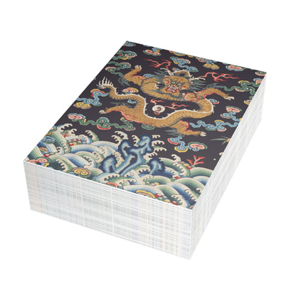Rank Badge with Dragon with Deer Hooves Postcards (envelopes included) - Bundles of 10, 30, 50 Pieces