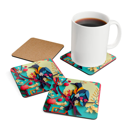 Curious Crow Corkwood Coaster Set