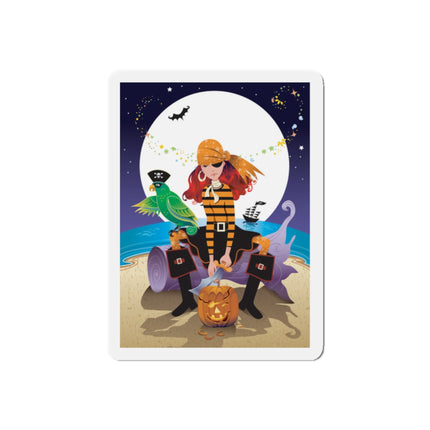 Moonlit Pirate Halloween Die-Cut Magnets (5 Sizes)