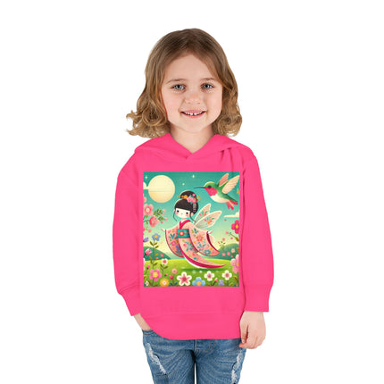 Geisha Fairy and the Hummingbird Blossom Toddler Pullover Fleece Hoodie