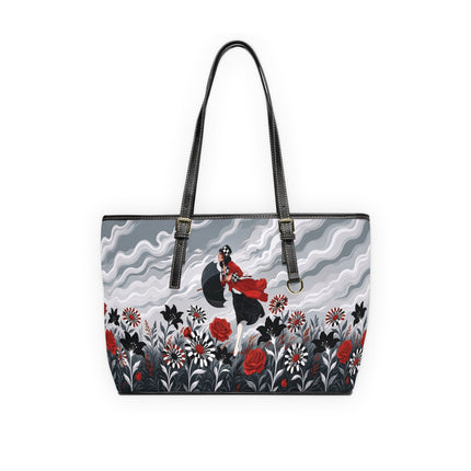 🌹☂️ The Lady In The Storm Shoulder Bag – Art Deco Fashion Drama