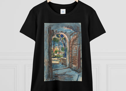 Gate in S. Miniato by Martin Monnickendam Women's Midweight Cotton Tee