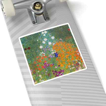 Cottage Garden by Gustav Klimt Kiss-Cut Stickers (4 Sizes)
