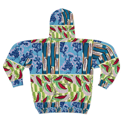 Floral Pattern by Emile-Alain Séguy Zip Hoodie (AOP)