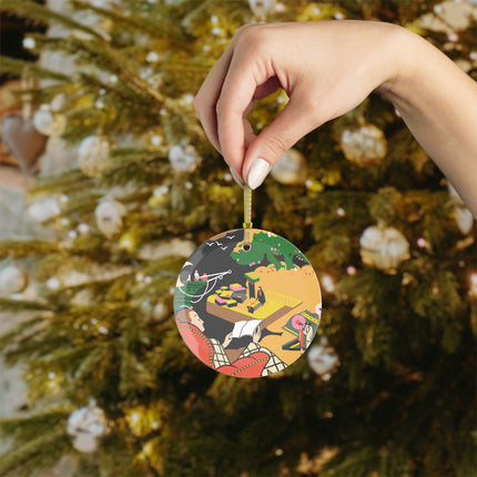 Enchanted Pages Glass Ornament