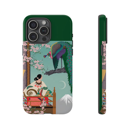 Peacock Garden Phone Case – Japanese Elegance & Timeless Beauty