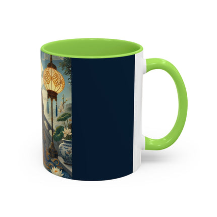 Moonlit Bridge Gentleman Colorful Mug – Imperial Serenity & Moonlit Harmony