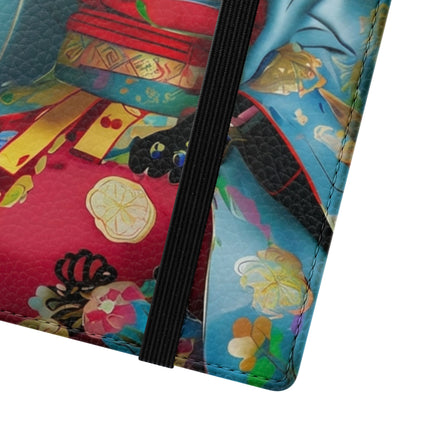🌸✨ Cyberpunk Geisha Flip Case – Neon Elegance & Futuristic Grace