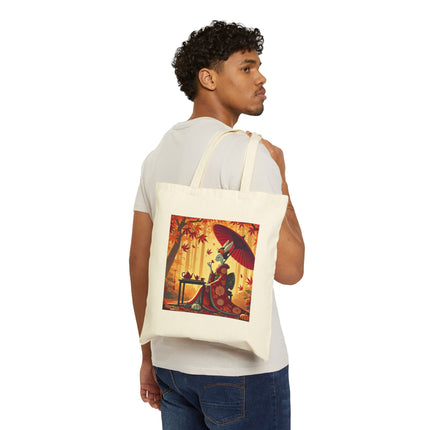 Theatrical Harvest Rabbit Cotton Canvas Tote Bag