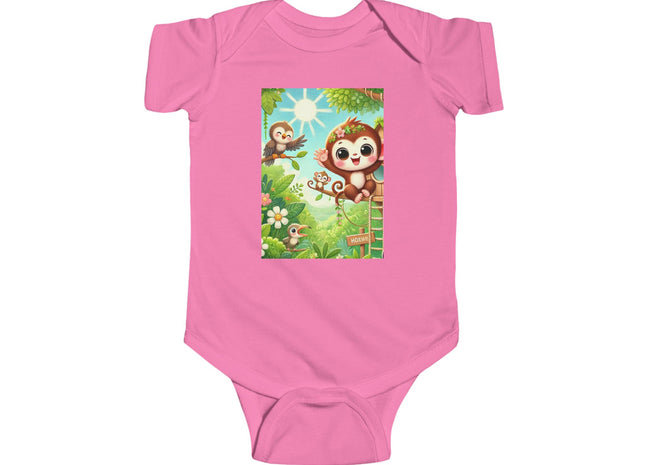 Monkey Treehouse Adventure Infant Fine Jersey Bodysuit