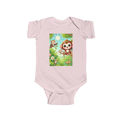 Monkey Treehouse Adventure Baby Bodysuit – Whimsical Jungle Play Design