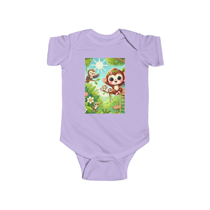 Monkey Treehouse Adventure Baby Bodysuit – Whimsical Jungle Play Design