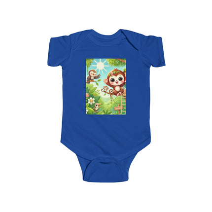 Monkey Treehouse Adventure Baby Bodysuit – Whimsical Jungle Play Design
