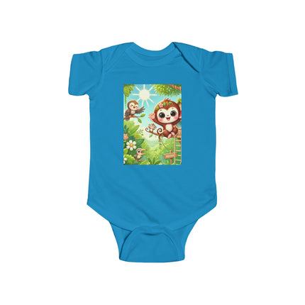 Monkey Treehouse Adventure Baby Bodysuit – Whimsical Jungle Play Design