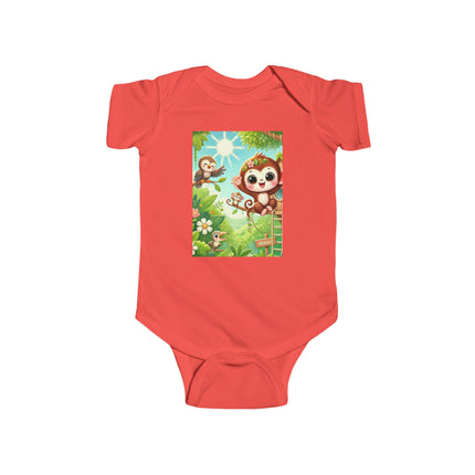 Monkey Treehouse Adventure Baby Bodysuit – Whimsical Jungle Play Design