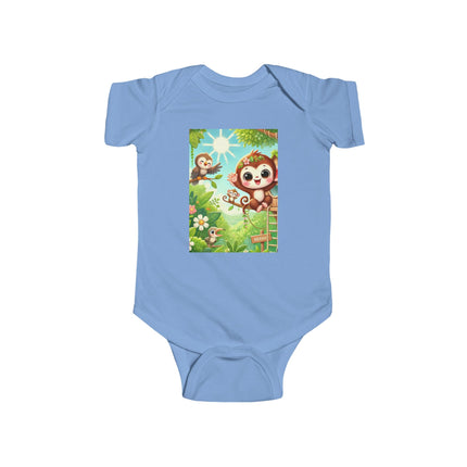 Monkey Treehouse Adventure Baby Bodysuit – Whimsical Jungle Play Design