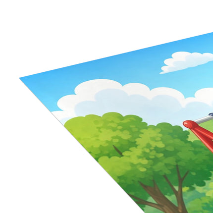 🐊🌈 The Little Crocodile Playground Adventure Greeting Card – Whimsical Animal Adventure