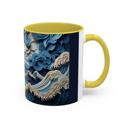 Dramatic Ocean with Crashing Waves Colorful Mugs (11oz, 15oz)