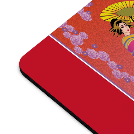 Enchanting Geisha Mouse Pad, Round and Rectangle