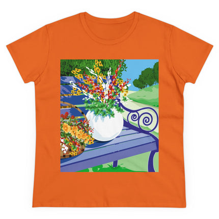 Blooming Harmony Women's Midweight Cotton Tee