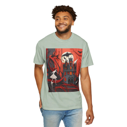 Halloween Night Scene Unisex Garment-Dyed T-shirt