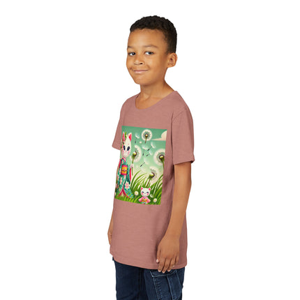Geisha Kitten and the Dandelion Wish Youth Short Sleeve Tee