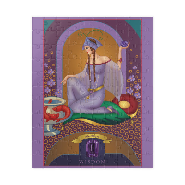 February & Amethyst (from the Gem Series) by Sofia Chiostri Puzzle (30, 110, 252, 500-Piece)