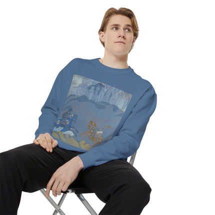 The Duel by Nicholas Roerich Unisex Garment-Dyed Sweatshirt