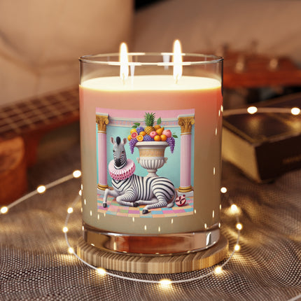 Still Life with Zebra, Fruit, and Pink Columns Scented Candle - Full Glass, 11oz