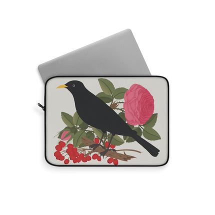 Blackbird & Rose Laptop Sleeve – Timeless Beauty & Elegant Charm