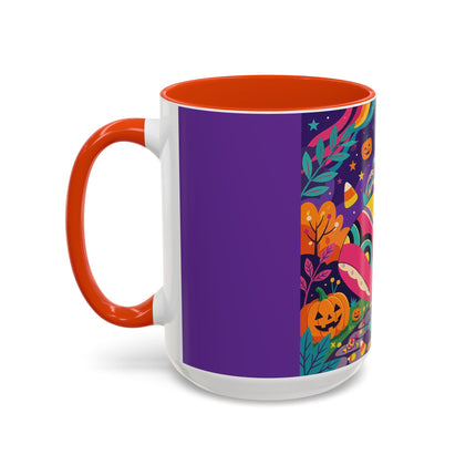 🌙🎃 The Lady Of Moonbeam Hollow Colorful Mug – Whimsical Halloween Charm