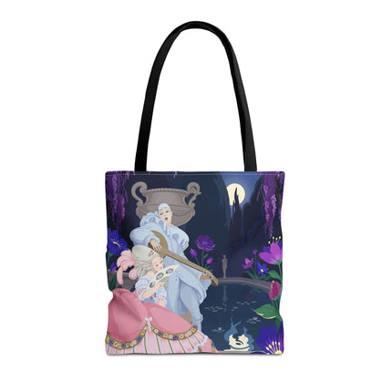 🌙🎶 The Moonlit Garden Serenade Tote Bag – Art Deco Musical Fantasy
