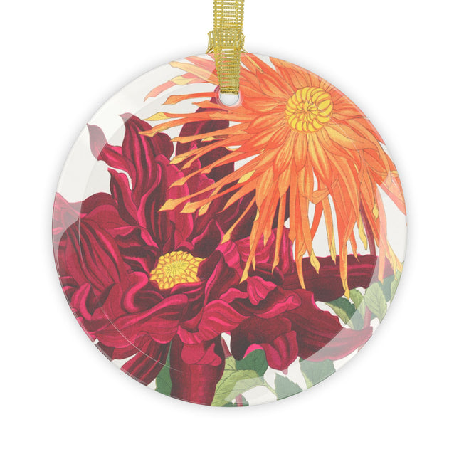 Dahlia Flower by Tanigami Kônan Glass Ornament