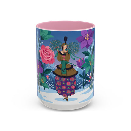 🌹❄️ The Holly Rose Of Winter Colorful Mug – Art Deco Christmas Garden