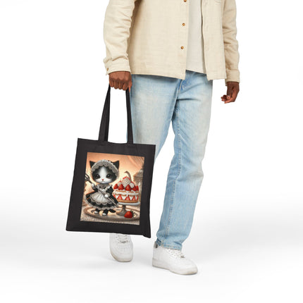The Patisserie Kitten Cotton Canvas Tote Bag – Sweet Charm & Storybook Delight