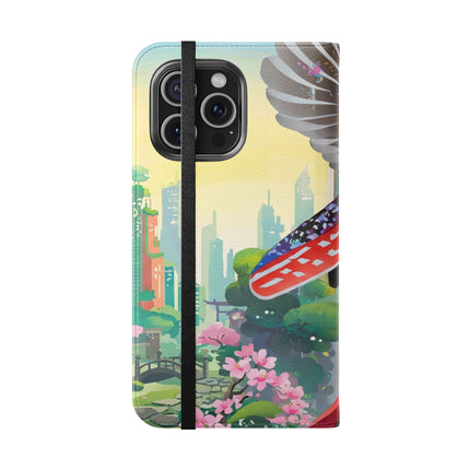 🦉⚔️ Cyberpunk Samurai Owl Flip Case – Neon Wisdom & Warrior Honor